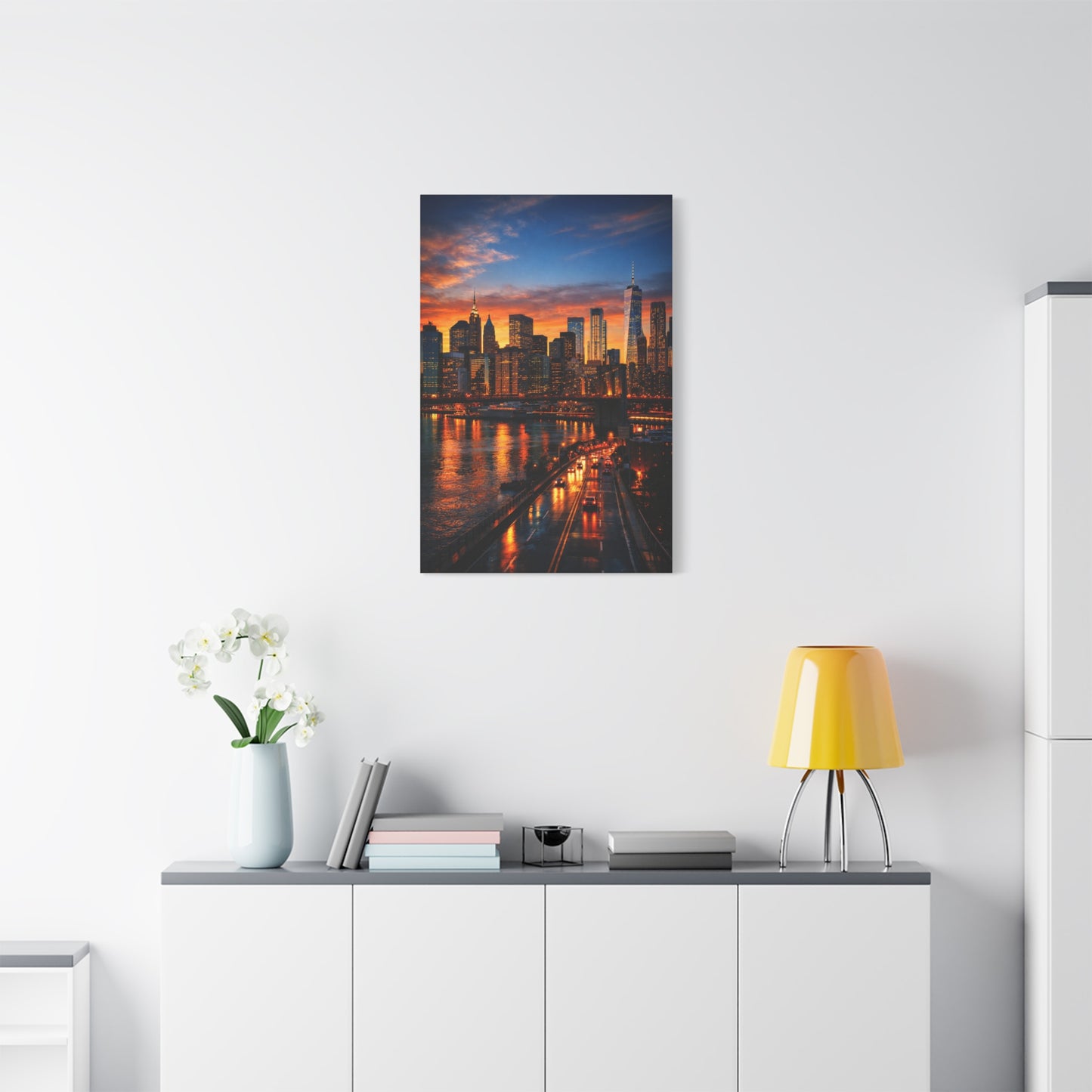 Where Creation Rests — New York City Skyline at Dusk Canvas
