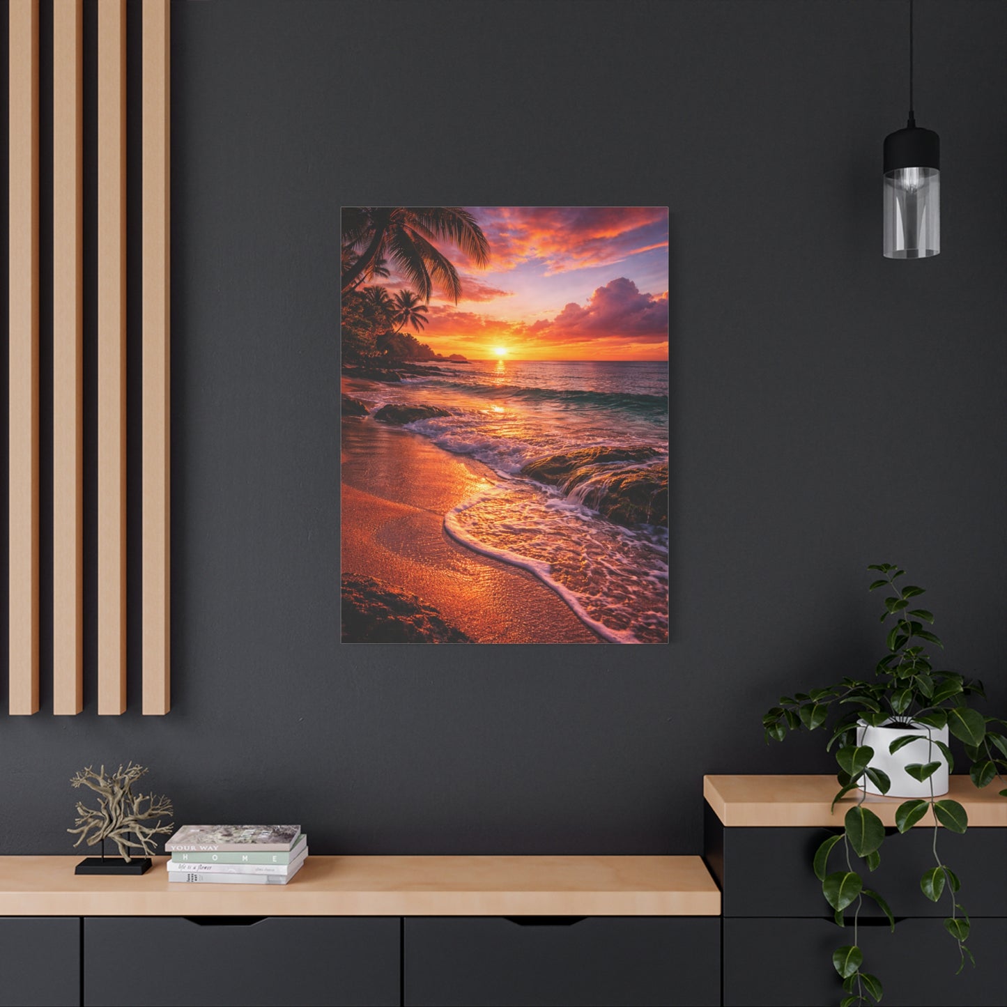 Where Creation Rests — Sunset Beach Canvas Print