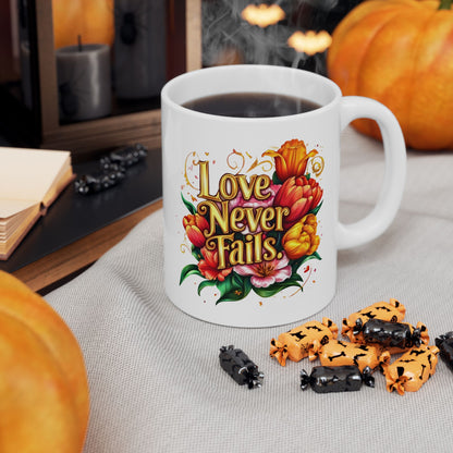 Golden Promises — Autumn Bloom Ceramic Mug