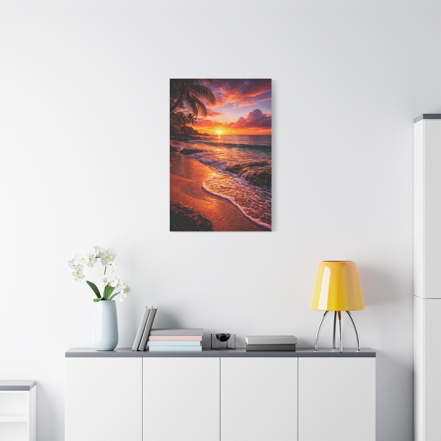 Where Creation Rests — Sunset Beach Canvas Print