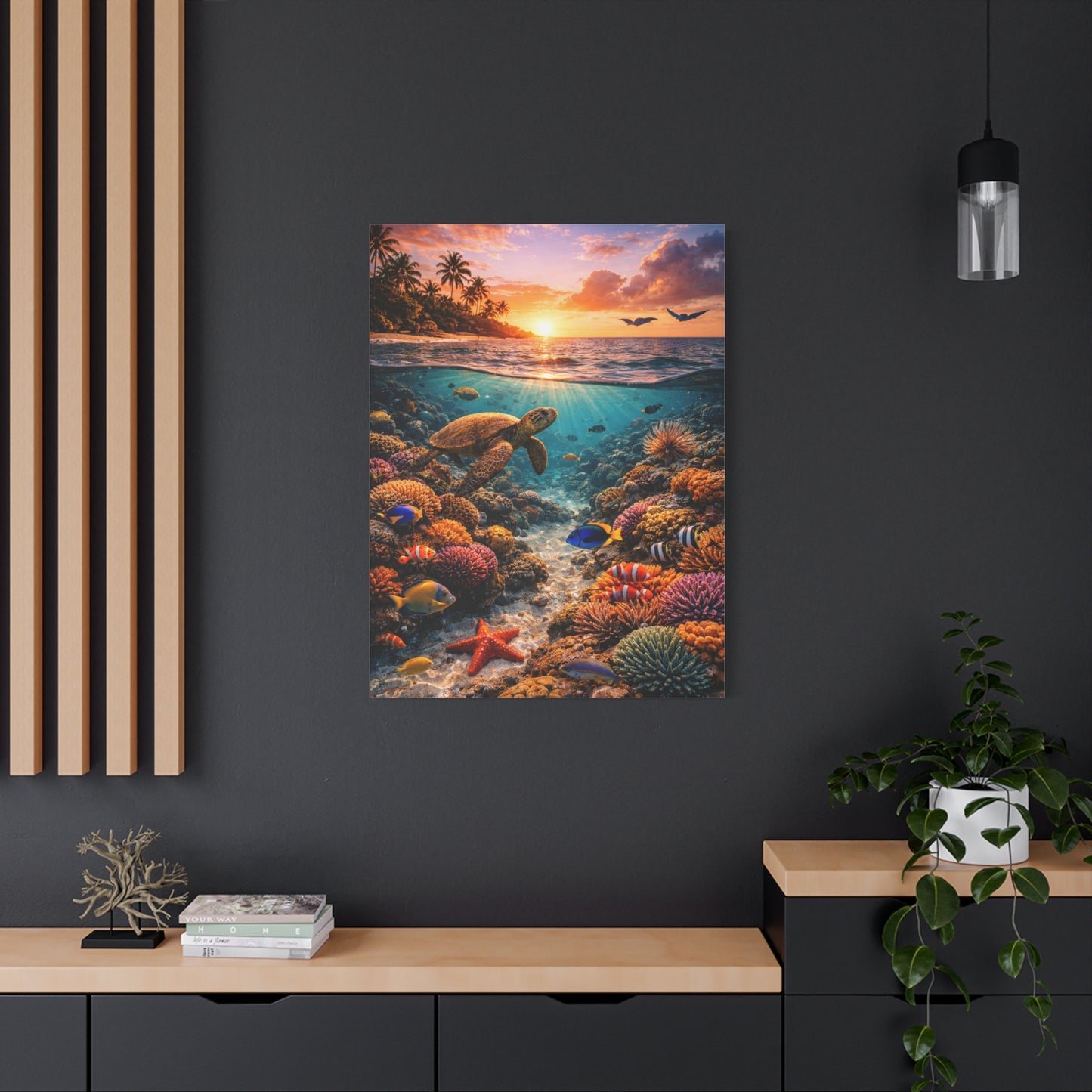 Where Creation Rests — Reef at Golden Hour Canvas