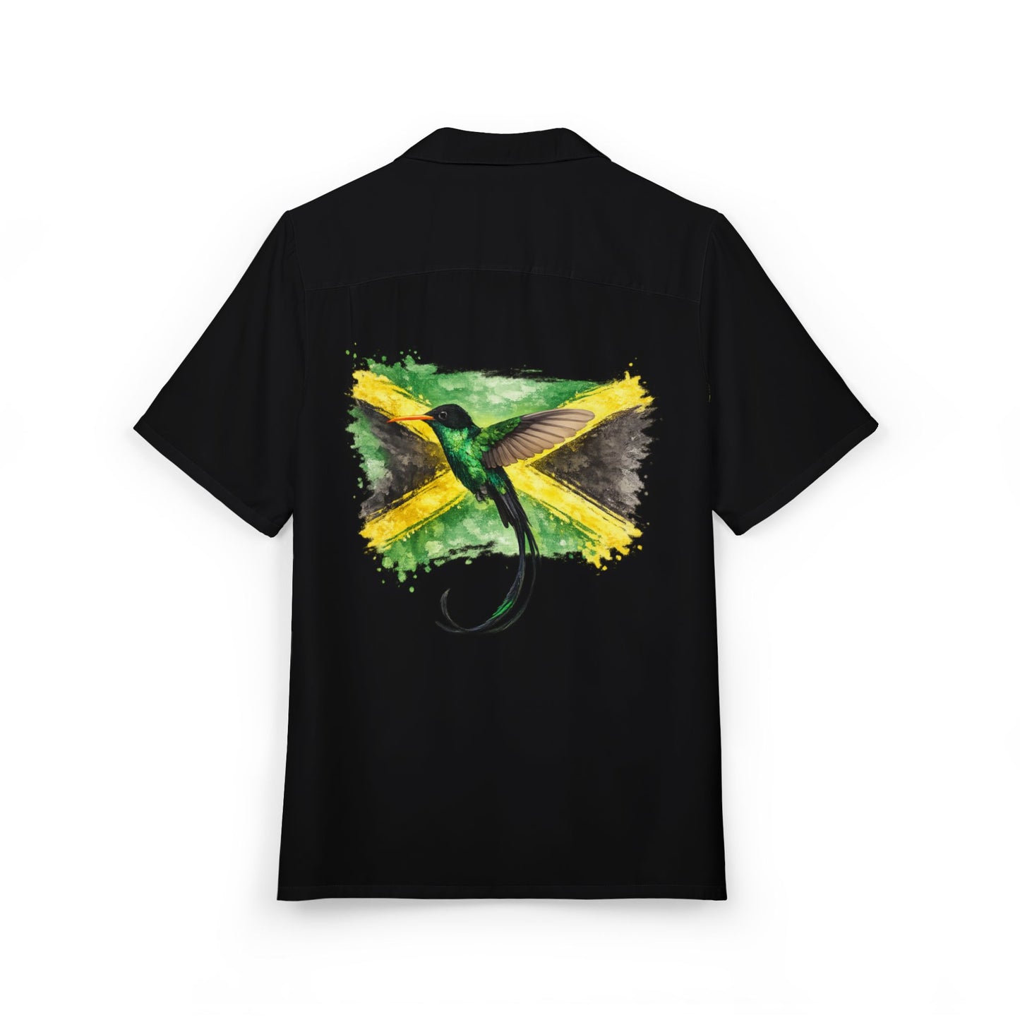 Yaad Vibes - Jamaica Flag Hummingbird Hawaiian Shirt