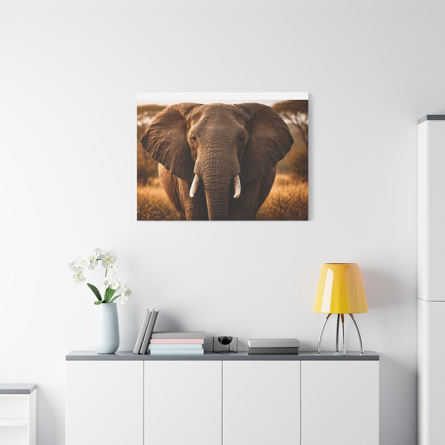 Elephant Portrait Canvas Print — Matte Stretched Wall Art