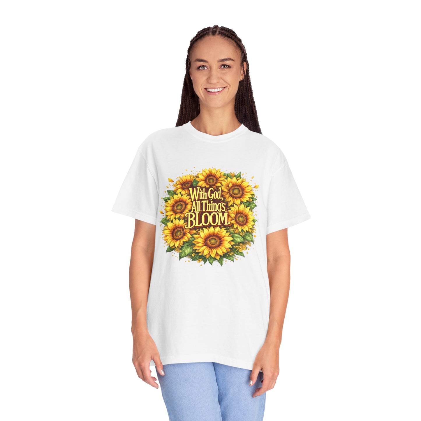 Golden Promises — With God, All Things Bloom Tee