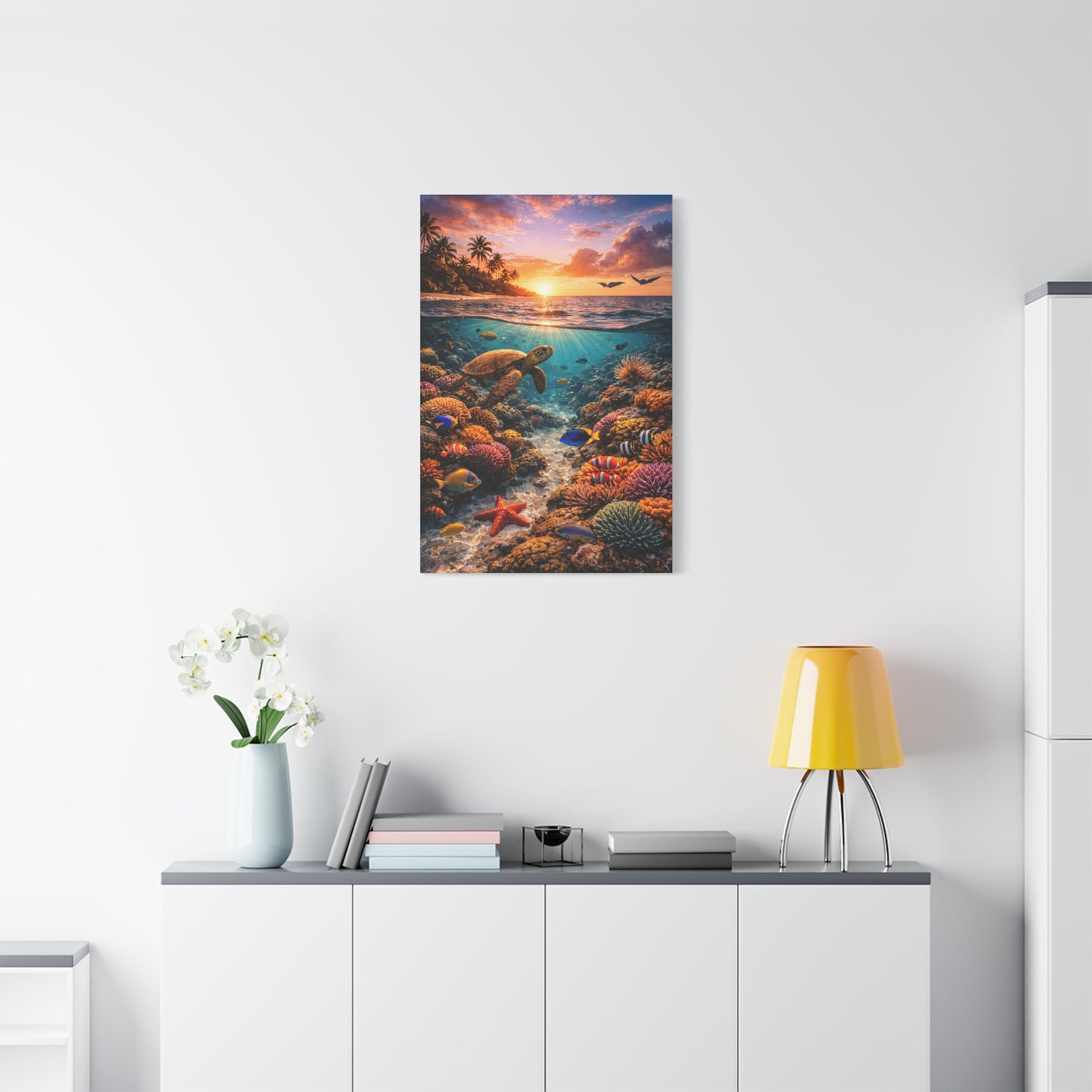 Where Creation Rests — Reef at Golden Hour Canvas