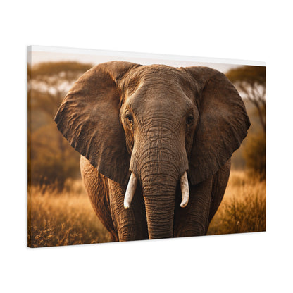Elephant Portrait Canvas Print — Matte Stretched Wall Art