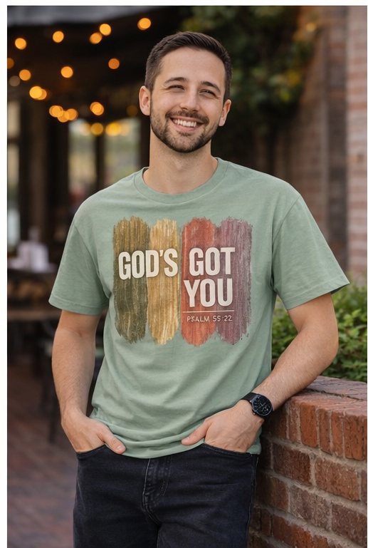 God's Got You Unisex T‑Shirt — Psalm 55:22 Inspirational Christian Tee