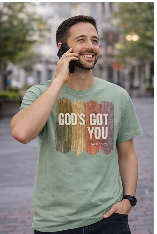 God's Got You Unisex T‑Shirt — Psalm 55:22 Inspirational Christian Tee