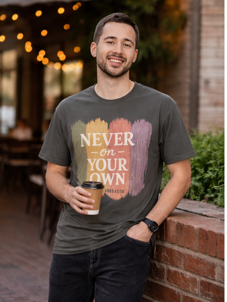 Unisex Faith Tee — Never on Your Own