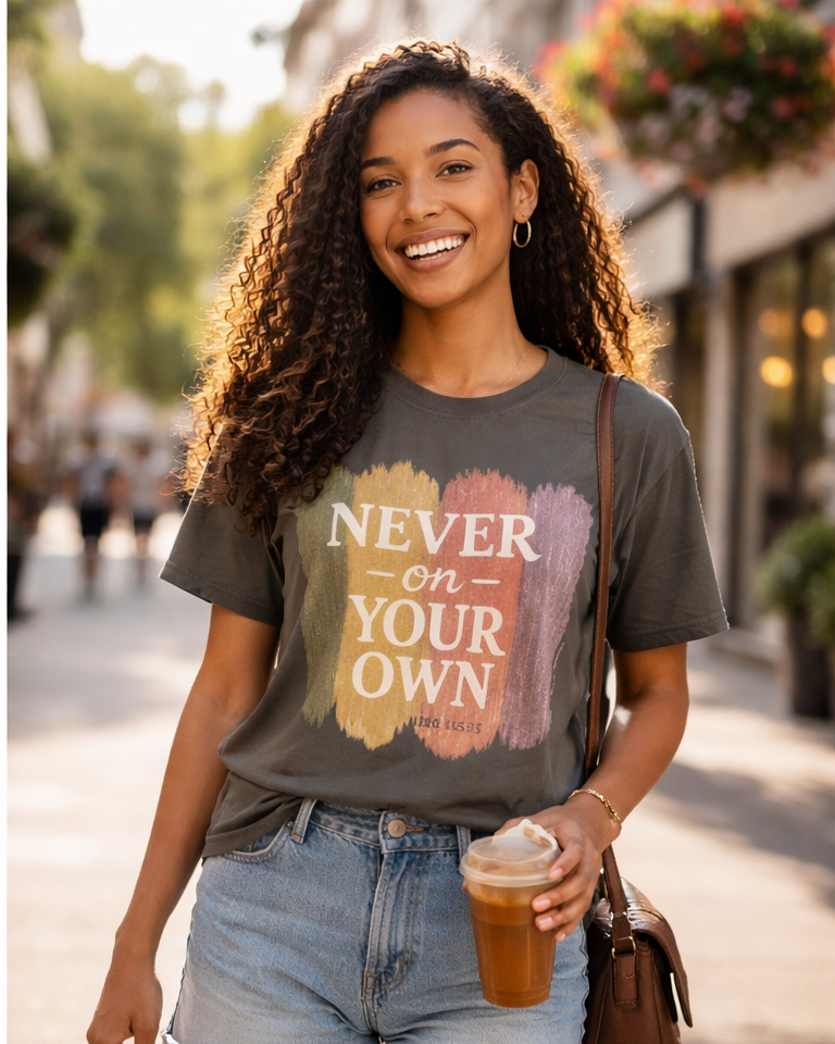 Unisex Faith Tee — Never on Your Own
