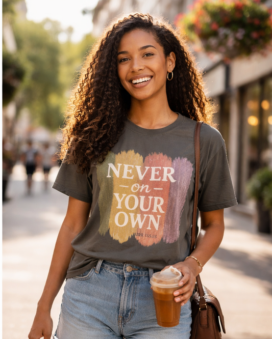 Unisex Faith Tee — Never on Your Own