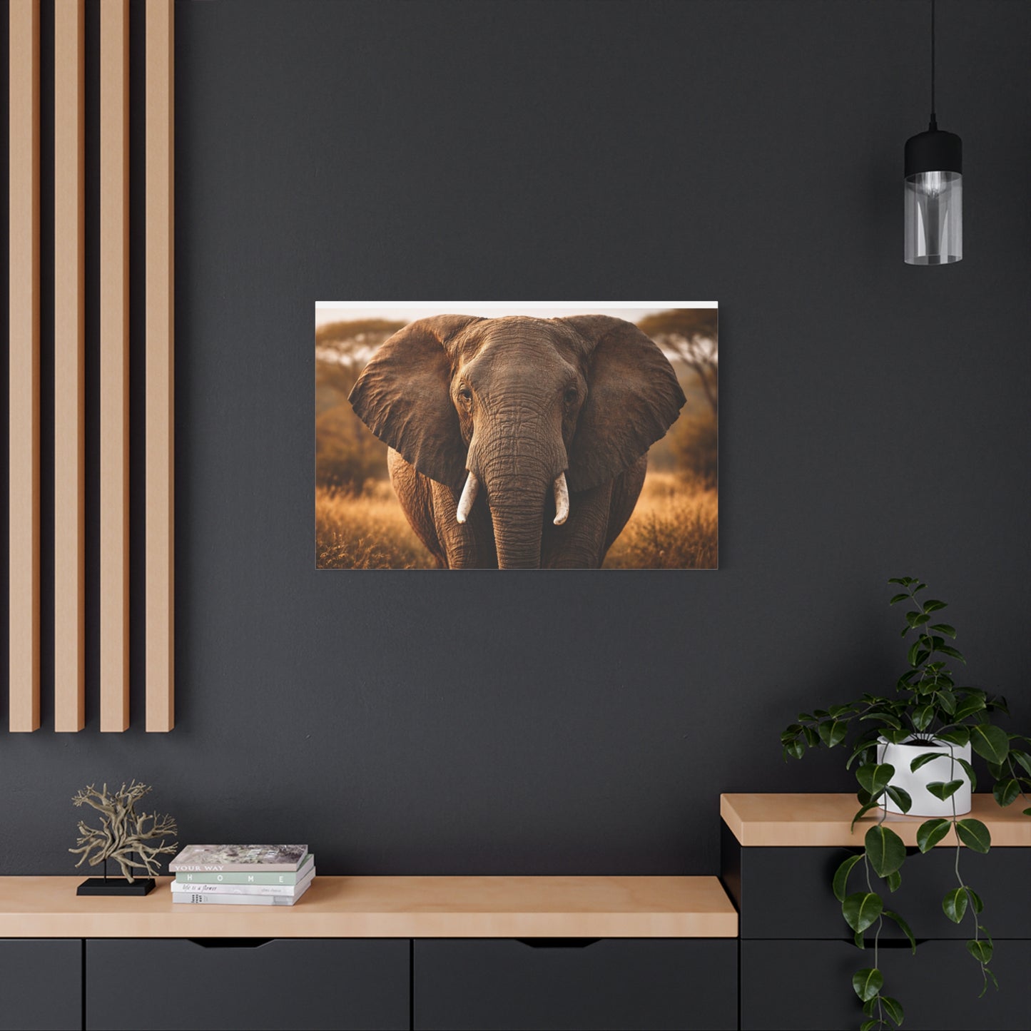 Elephant Portrait Canvas Print — Matte Stretched Wall Art