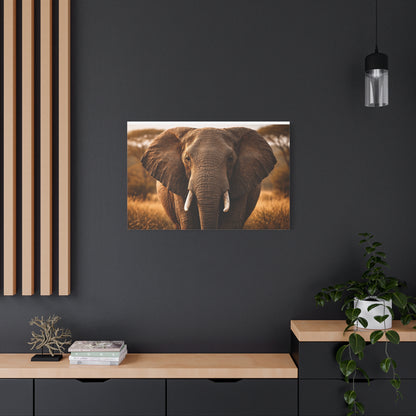 Elephant Portrait Canvas Print — Matte Stretched Wall Art