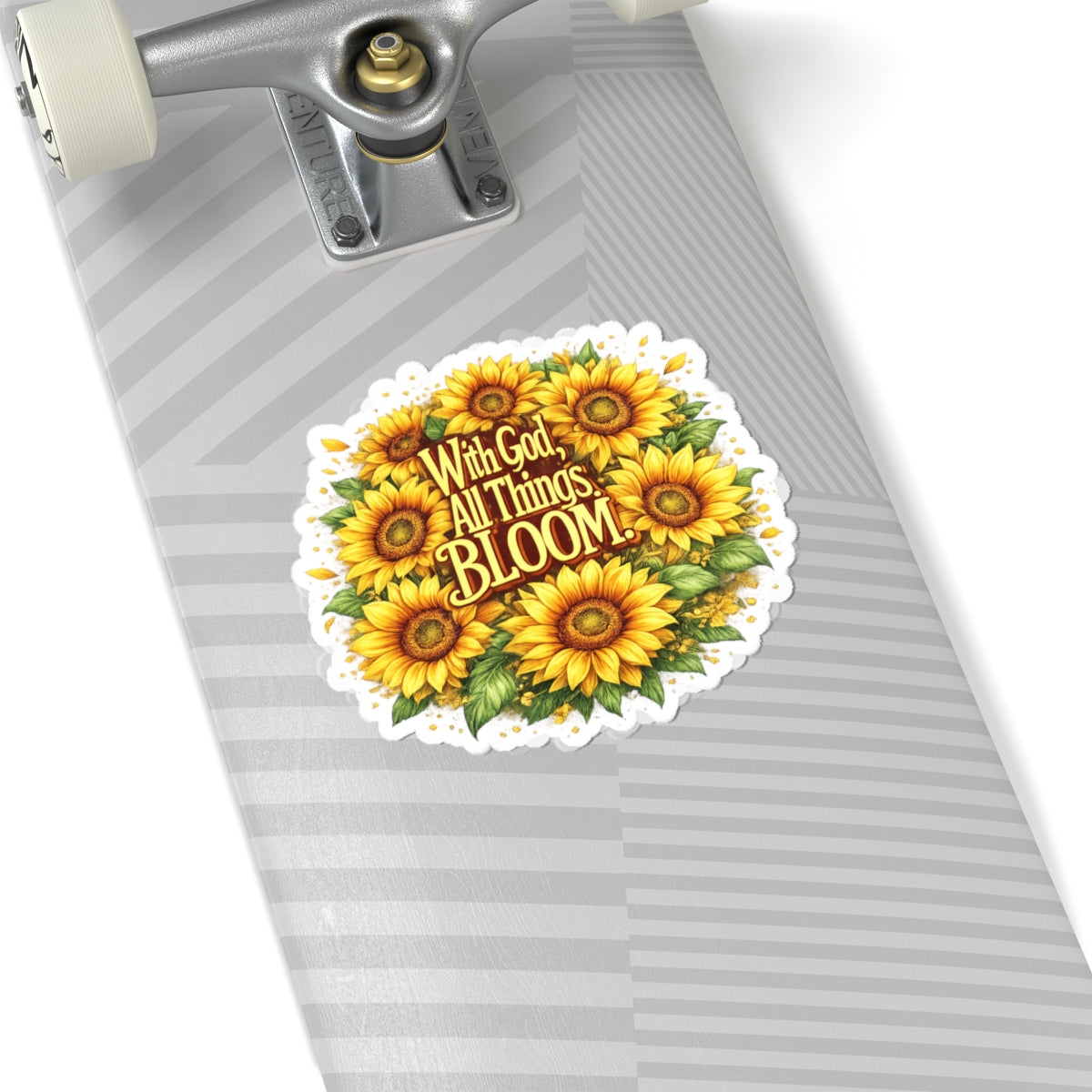 Golden Promises — With God, All Things Bloom Sticker
