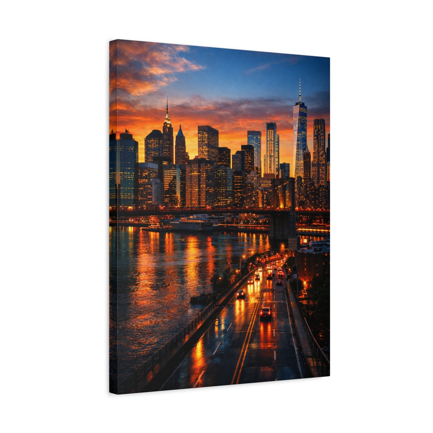 Where Creation Rests — New York City Skyline at Dusk Canvas