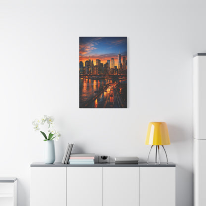 Where Creation Rests — New York City Skyline at Dusk Canvas