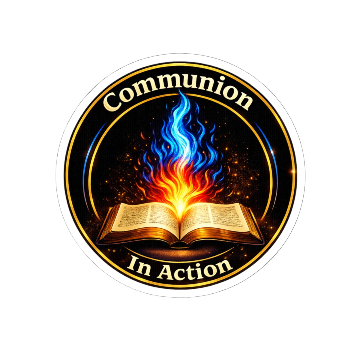 Communion In Action — Faith Vinyl Sticker