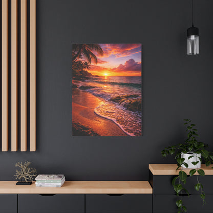 Where Creation Rests — Sunset Beach Canvas Print