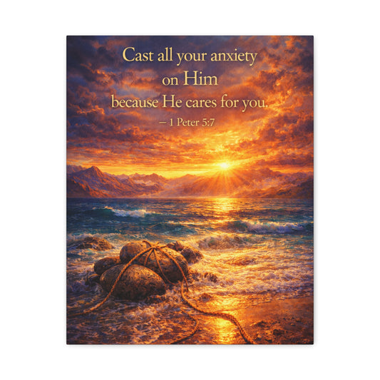 Rooted In Grace — Cast Your Cares Canvas