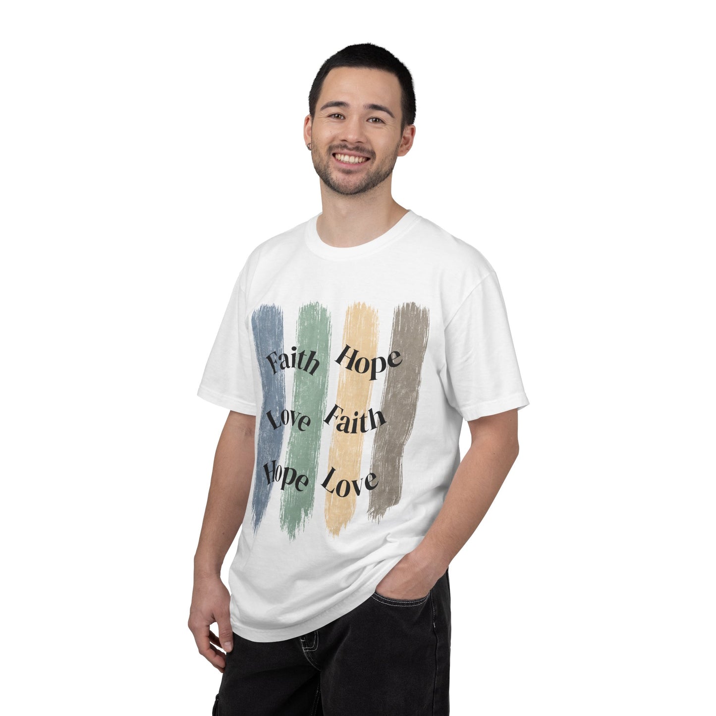 Golden Promises — Faith, Hope, Love Garment-Dyed Tee