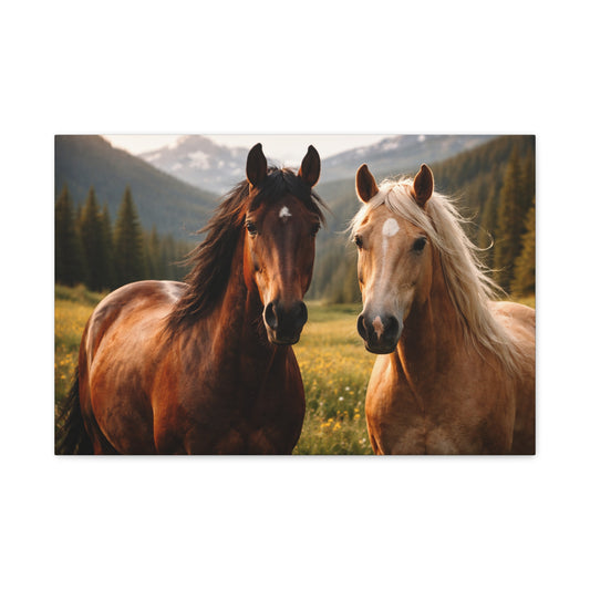 FERA ANIMA — Horses at Dusk Canvas