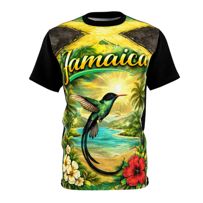 Yaad Vibes — Sunrise Tropics All-Over Print Tee