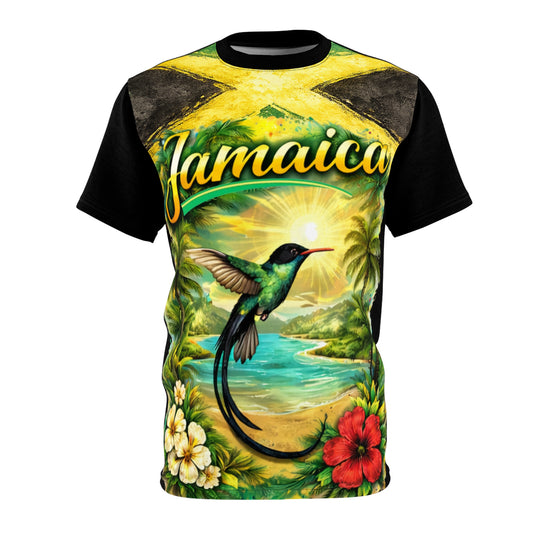 Yaad Vibes — Sunrise Tropics All-Over Print Tee