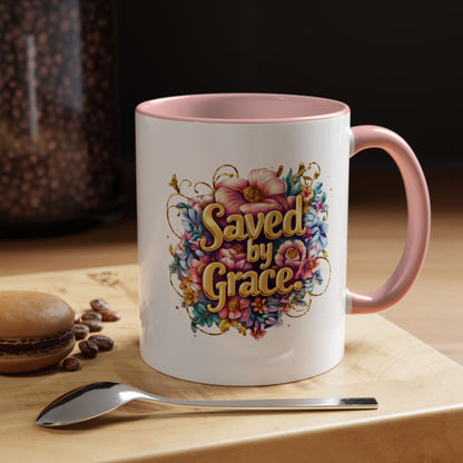 Golden Promises — Saved by Grace Accent Mug